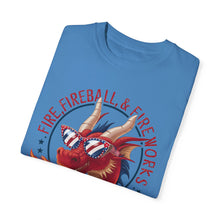 Load image into Gallery viewer, Fire, Fireball, Fireworks, Firecracker, 4th of July shirt, Unisex, Comfort Colors, Comfy, Unique, 90s

