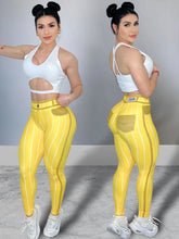 Load image into Gallery viewer, Denim Line Printing, High Waist Yoga Pants, Yoga Leggings, Jeans Leggings
