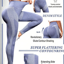 Load image into Gallery viewer, Blue Booty Yoga Pants, Booty leggings, Yoga leggings, Yoga pants
