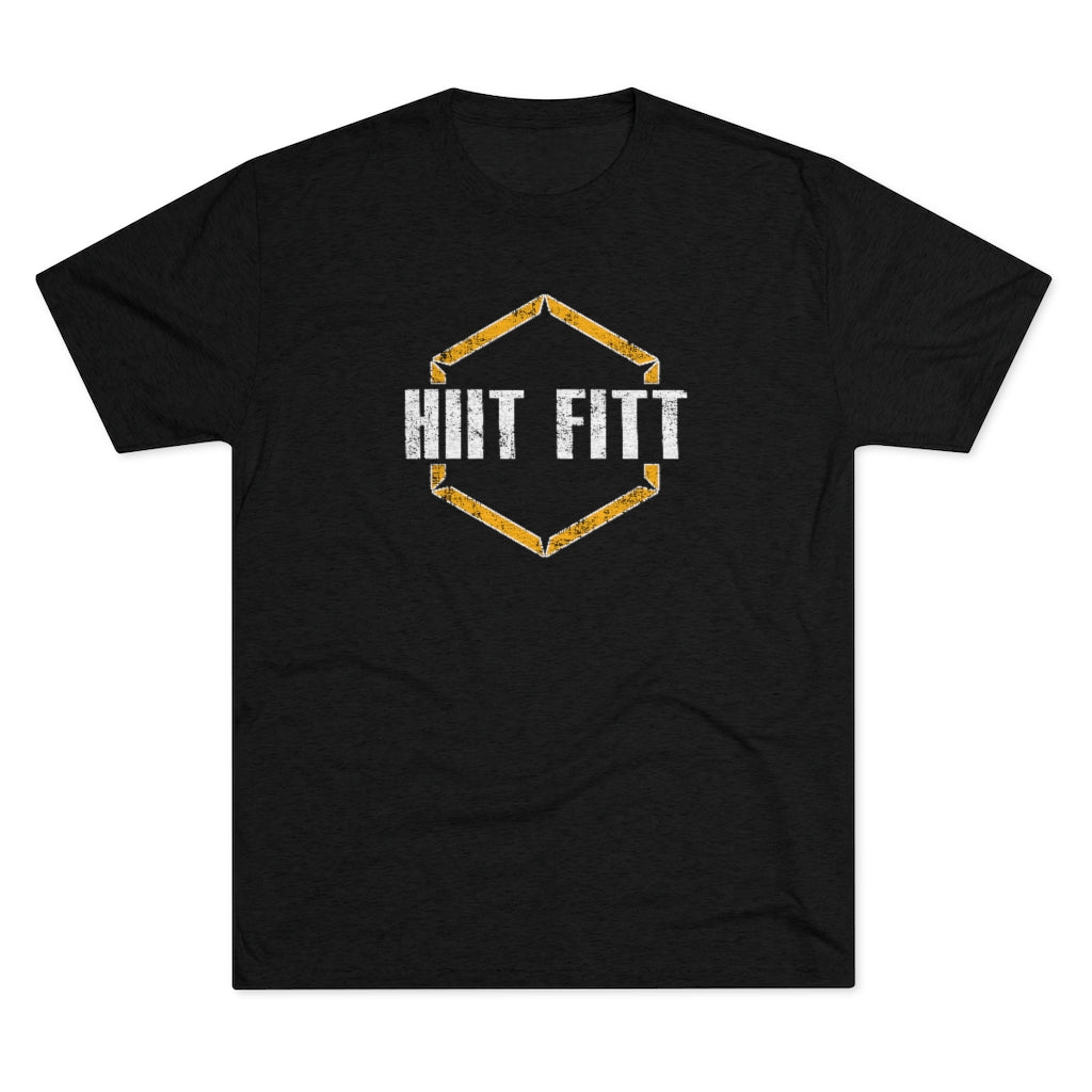 HIIT FITT Tri-Blend Tee with Yellow Hex Logo (7 Colors)