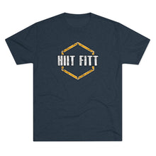 Load image into Gallery viewer, HIIT FITT Tri-Blend Tee with Yellow Hex Logo (7 Colors)
