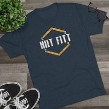 Load image into Gallery viewer, HIIT FITT Tri-Blend Tee with Yellow Hex Logo (7 Colors)
