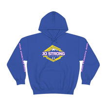 Load image into Gallery viewer, JO STRONG HOODIE: Iron Sharpens Iron (front, back, and sleeve designs)
